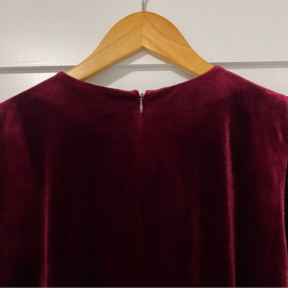 Nicola Bathie x Antonio Melani Velvet Helen Burgundy Midi Dress NWT 4 Holiday - Picture 7 of 7